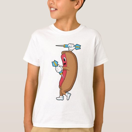 Hotdog bij Darts met Dart.PNG T-shirt (Voorkant)