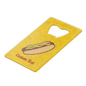 Hotdog Credit Card Bottle Opener (Devant Angle)