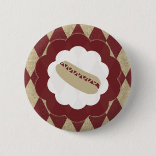 hotdog diamanten ronde button 5,7 cm