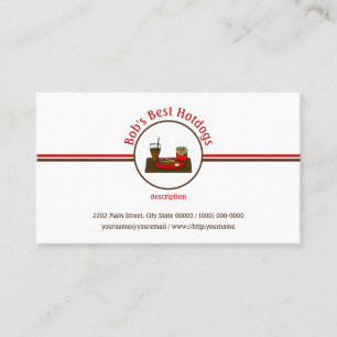 Hotdog Diner Fast Food Restaurant Logo Visitekaartje