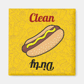 Hotdog Dishwaser Magnet Magneet (Voorkant)