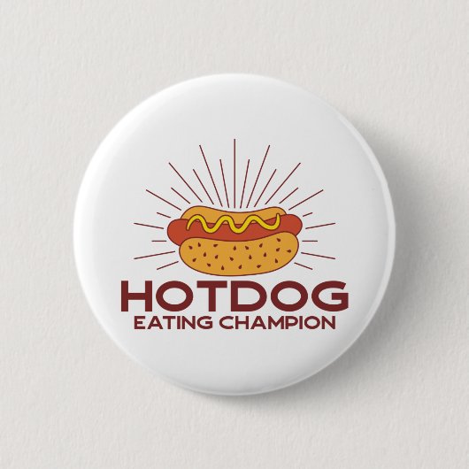 Hotdog Eating Champion Ronde Button 5,7 Cm (Voorkant)