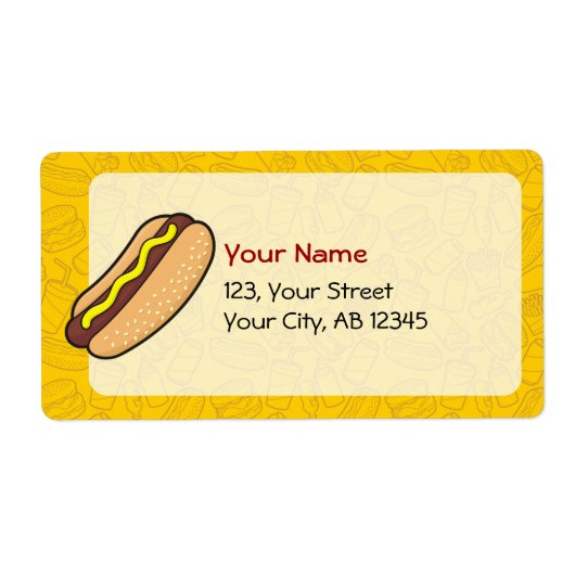 Hotdog Etiket (Voorkant)