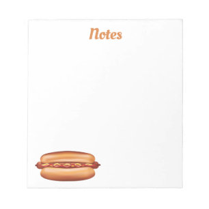 Hotdog Fast Food Illustratie Met Aangepaste Tekst Notitieblok
