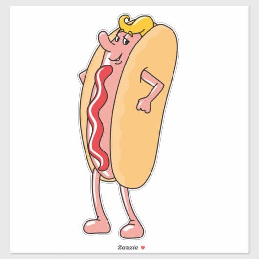HOTDOG FUNNY DIE CUT DECAL STICKER GROG POUR VOITU (Feuille)