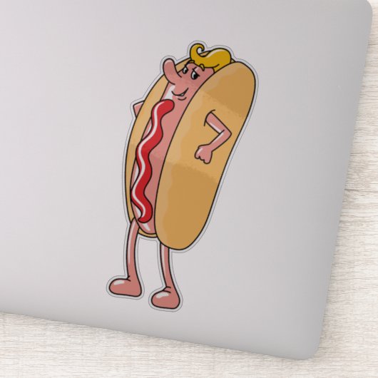 HOTDOG FUNNY DIE CUT STYLE DECAL STICKER BIG (Détail)