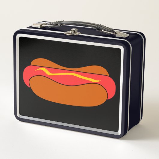 HOTDOG FUNNY RETRO METAL LUNCHBOX (Devant)