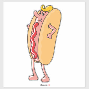 HOTDOG GRAPPIGE DIE-CUT DECAL STICKER GROOT VOOR A