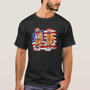Hotdog Griddy Dance 4 juli 2023 Jongens Meisjes Wo T-shirt