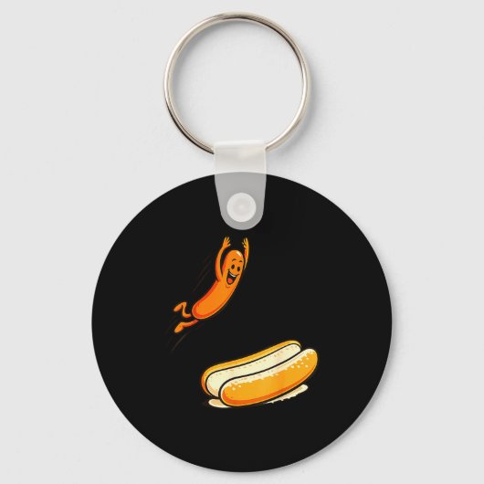 Hotdog hoog duiken sleutelhanger (Voorkant)