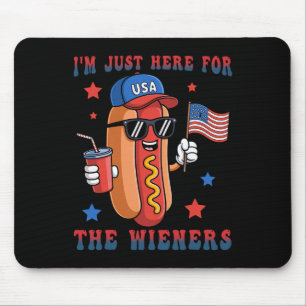 Hotdog Ik Ben Hier Gewoon Voor Wieners 4 Juli Vs V Muismat