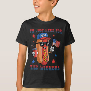 Hotdog Ik Ben Hier Gewoon Voor Wieners 4 Juli Vs V T-shirt