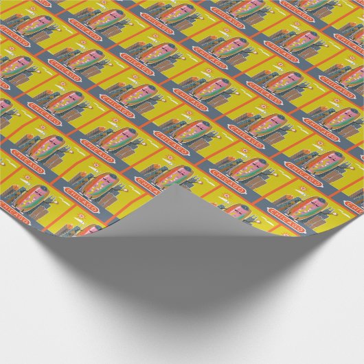 Hotdog in Chicago-stijl Cadeaupapier (Hoek)