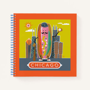Hotdog in Chicago-stijl Notitieboek