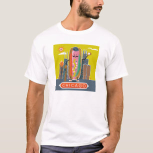 Hotdog in Chicago-stijl T-shirt