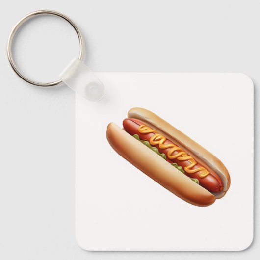 Hotdog met mosterd sleutelhanger (Voorkant)