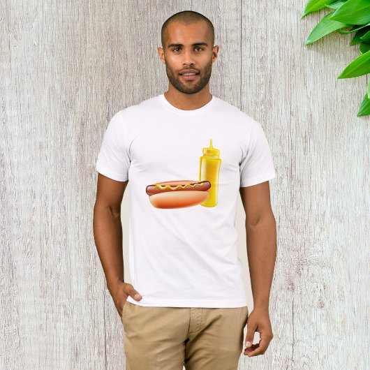 Hotdog met mosterdfles Mannen T-shirt