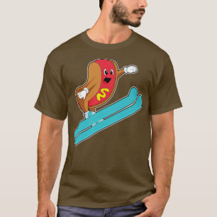 hotdog met Ski Jumper met Ski T-shirt