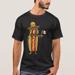 Hotdog Mexicaanse vlag Funny Cinco de Mayo Food Ma T-shirt