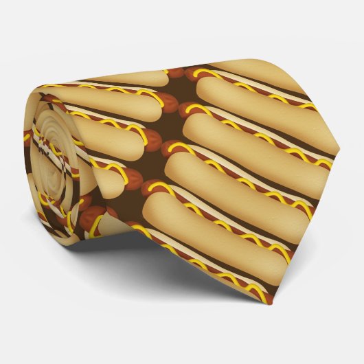 Hotdog motif cravate de plaisir alimentaire (Roulé)