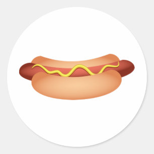 Hotdog Ronde Sticker