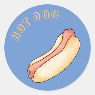 hotdog ronde sticker