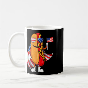 Hotdog Sungles Amerikaanse Vlag VS Grappig 4 juli Koffiemok