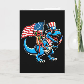 Hotdog Trex Dinosaur 4 juli Amerisaurus Peuter Kaart