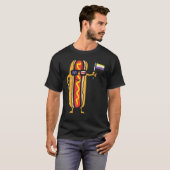 Hotdog Us Vlag Zonnebril Nonbinary Enby Nb Pride T-shirt (Voorkant volledig)
