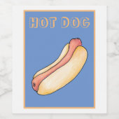 hotdog wijn etiket (Enkel label)