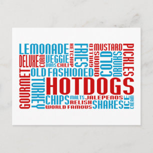 hotdogs chitChat Briefkaart