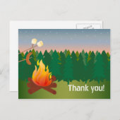 Hotdogs en S'mores kampvuur Dank u Briefkaart (Voorkant / Achterkant)