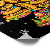 Hotdogs Kerstboom Kleurrijke Lichten Grappig Eten Poster (Hoek)