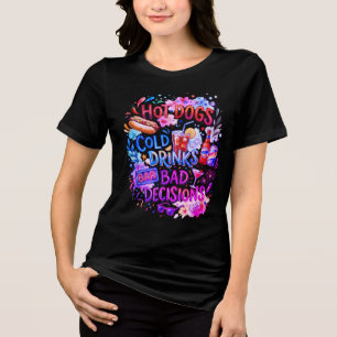 Hotdogs Slechte Beslissingen Tri-Blend Shirt