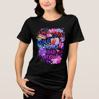 Hotdogs Slechte Beslissingen Tri-Blend Shirt