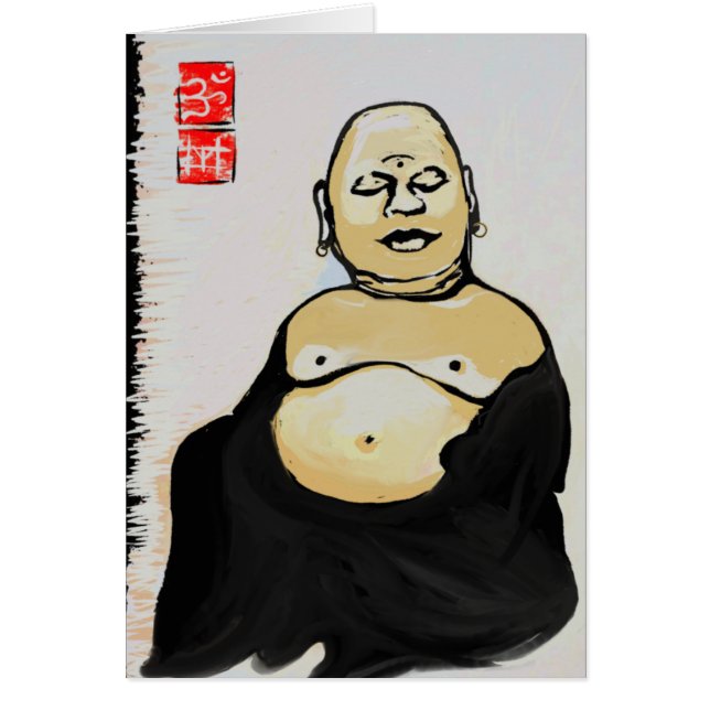Hotei Laughing Buddha Card (Voorkant)