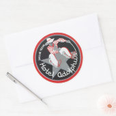 Hotel Adolphus Bagagelabel Ronde Sticker (Envelop)