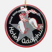 Hotel Adolphus, Dallas, Texas Keramisch Ornament (Achterkant)