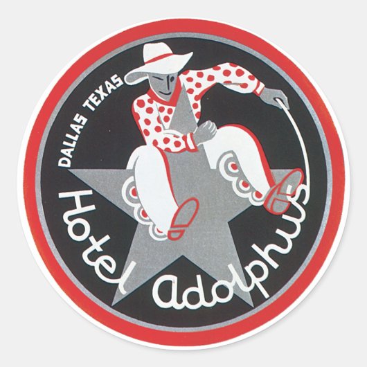 Hotel Adolphus Étiquette de bagages (Devant)