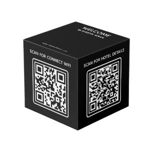 Hotel business logo QR code Wifi Overige info tabe Kubus