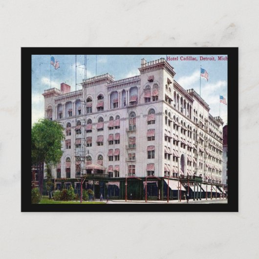 Hotel Cadillac, Detroit 1909 Briefkaart (Voorkant)