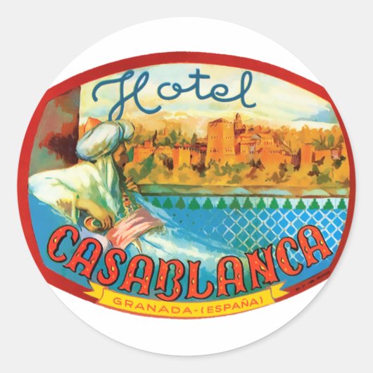 Hotel Casablanca sticker  (Voorkant)