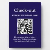 Hotel Check-Out QR-code scannen Fotoplaat (voorkant)
