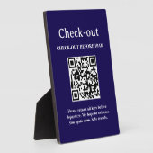 Hotel Check-Out QR-code scannen Fotoplaat (Zijkant)