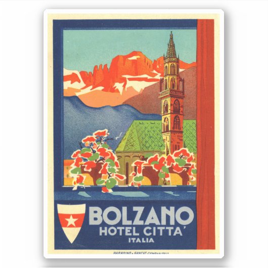 Hotel Citta Italie Sticker Bolzano (Devant)