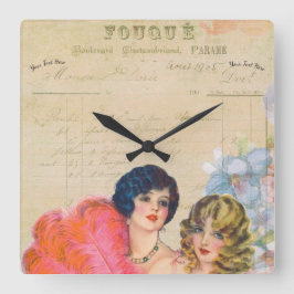 Hotel De France Fouque Elegante Dames Vierkante Klok