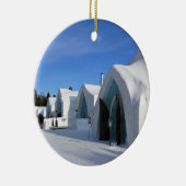 Hotel de Glace, Quebec, Canada Keramisch Ornament (Rechts)