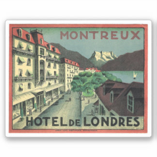 Hotel de London Montreux Zwitserland Sticker