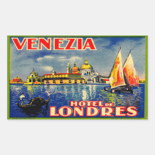 Hotel de Londres (Venezia, Italië) Rechthoekige Sticker