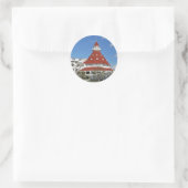 Hotel Del Coronado vanaf het strand Ronde Sticker (Tas)